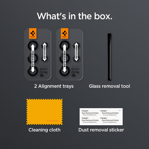 Spigen Galaxy S24 Ultra Lens Protector – Optik Pro EZ Fit (2 Pack)